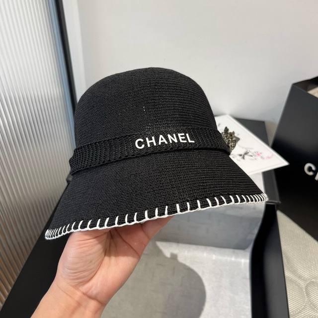 chanel Chanel Bucket Hat Knitted Hand-Grabbed Hat Head Circumference 57Cm