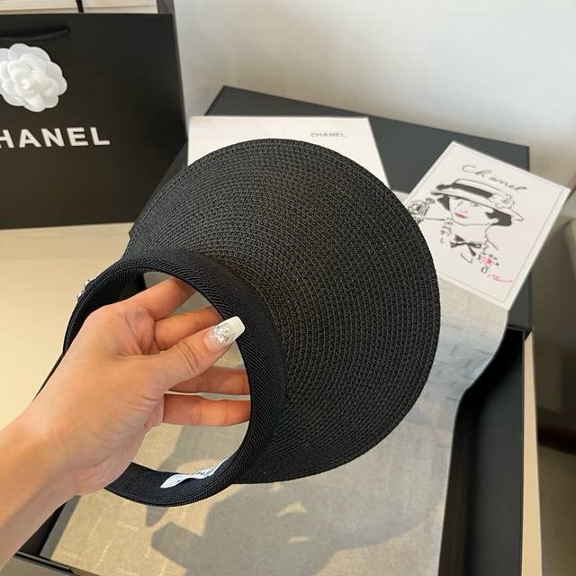chanel Chanel Headband Sun Hat Empty Top Straw Hat