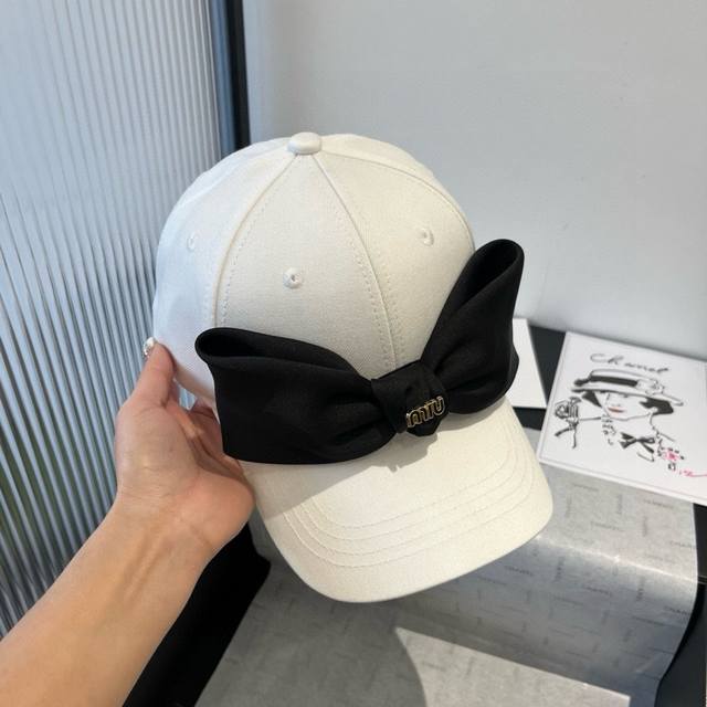 miumiu Miu Miu Bow Cap High-End Custom Head Circumference 57Cm