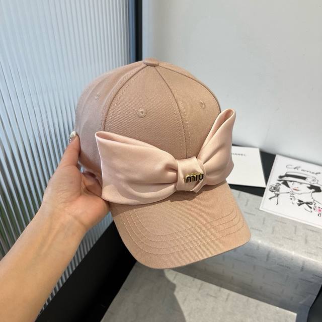 miumiu Miu Miu Bow Cap High-End Custom Head Circumference 57Cm