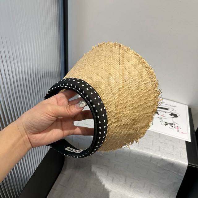 miumiu Miu Miu Straw Hat Headband Sun Hat