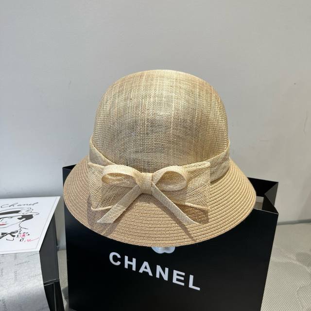 chanel Chanel Linen Hat High-End Basin Hat Head Circumference 57Cm