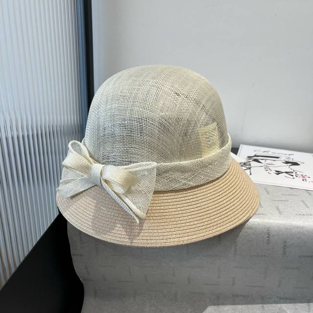 chanel Chanel Linen Hat High-End Basin Hat Head Circumference 57Cm