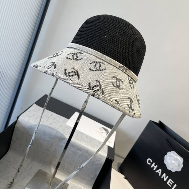 chanel Chanel Straw Hat Haute Couture Head Circumference 57Cm