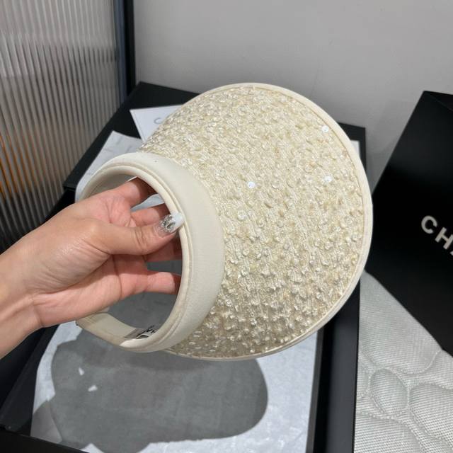chanel Chanel Sequined Headband Sunshade Cap