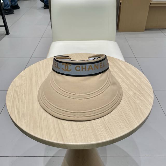chanel Chanel Quick-Drying Fabric Sun Hat Hollow Top Straw Hat Adjustable