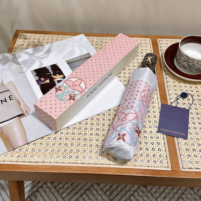 louis Vuitton Louis Vuitton Counter New Summer Fully Automatic Folding Umbrel