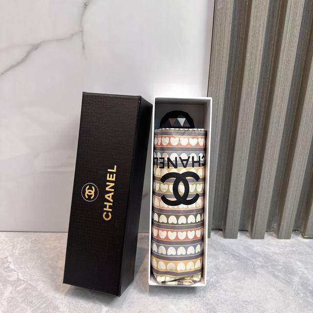 chanel Chanel New 50% Off Folding Umbrella, Fashionable, Original Oem, Exquis