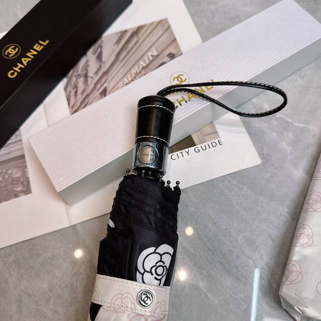 chanel Chanel New Summer 2025 Fully Automatic Folding Umbrella Black Coating