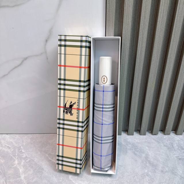 Burberry Trifold Sunscreen Umbrella 2570 New Summer Fully Automatic Folding Sunn