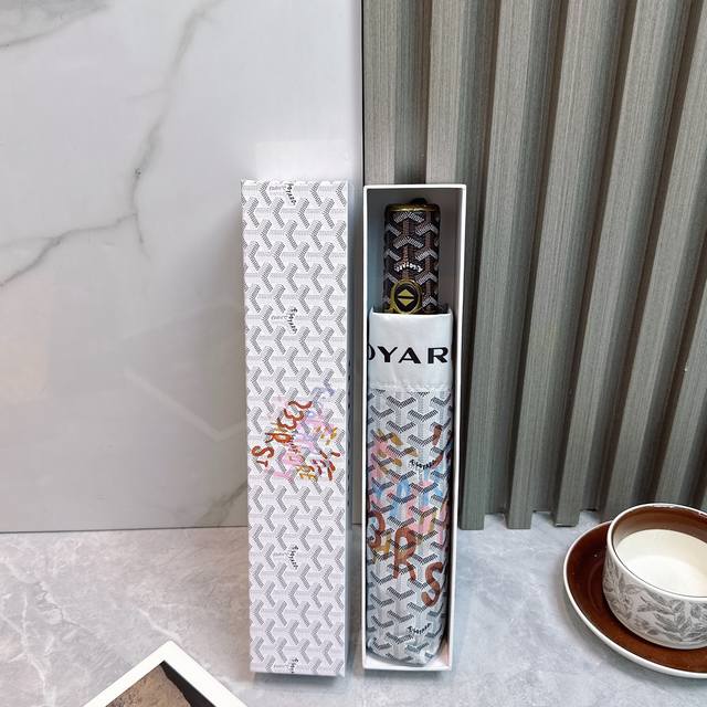 goyard Goya Three-Fold Sunscreen Umbrella 2570 New Summer Fully Automatic Fol