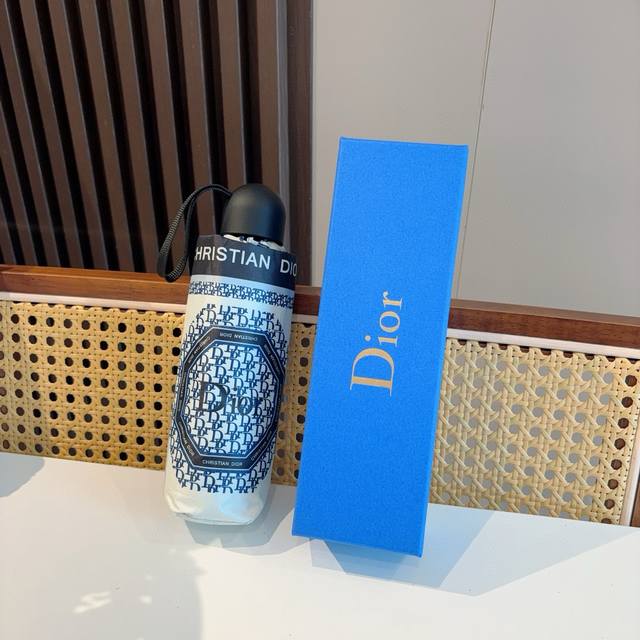 dior 50% Folding Umbrella With Hand-Opening, Ultra-Light, Pocket Only 18Cm, H