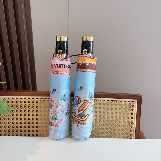 louis Vuitton Louis Vuitton Tri-Fold Automatic Folding Umbrella New Coating T