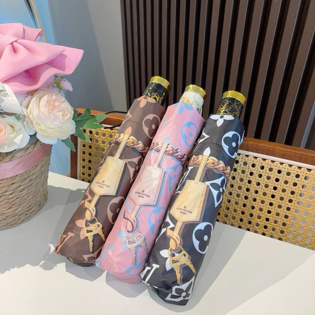 louis Vuitton Louis Vuitton Tri-Fold Automatic Folding Umbrella New Coating T