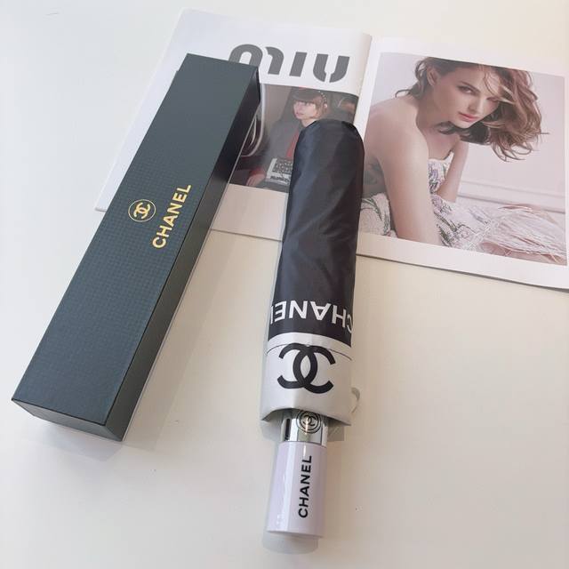 chanel Chanel Tri-Fold Automatic Folding Umbrella Uses Taiwan Imported Uv Ant
