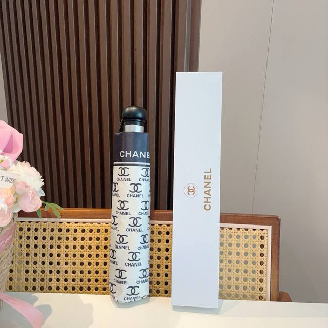 chanel Chanel Tri-Fold Automatic Folding Umbrella Uses Taiwan Imported Uv Ant