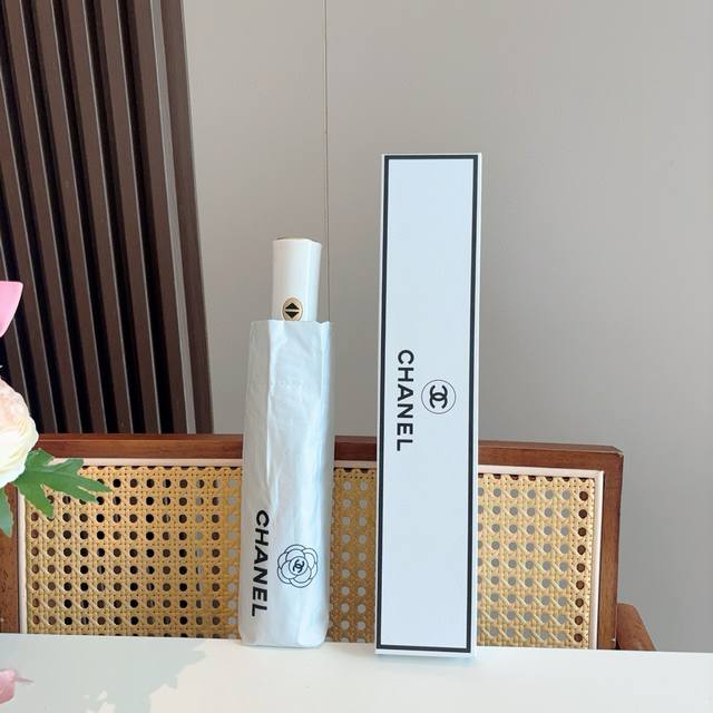 chanel Chanel Tri-Fold Automatic Folding Umbrella Uses Taiwan Imported Uv Ant