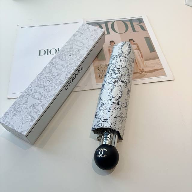 chanel Chanel Tri-Fold Automatic Folding Umbrella Uses Taiwan Imported Uv Ant
