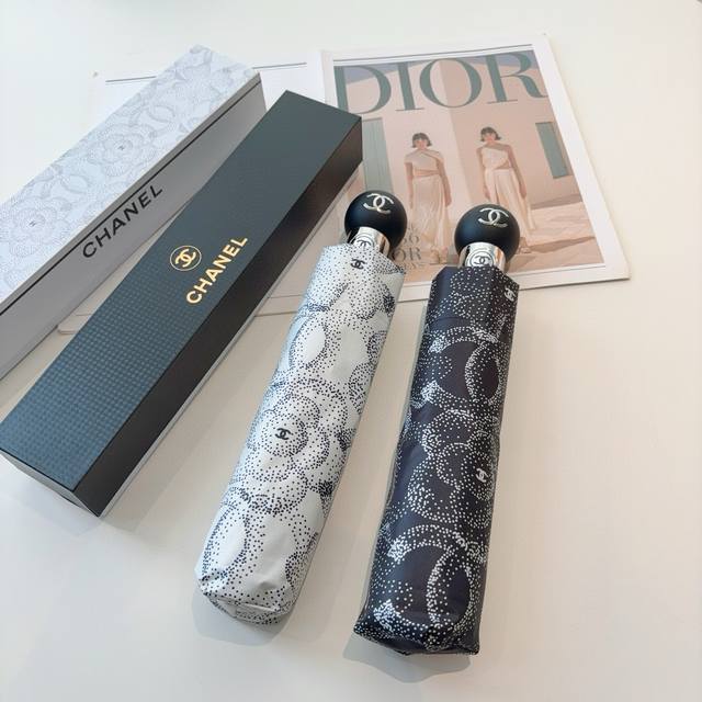 chanel Chanel Tri-Fold Automatic Folding Umbrella Uses Taiwan Imported Uv Ant