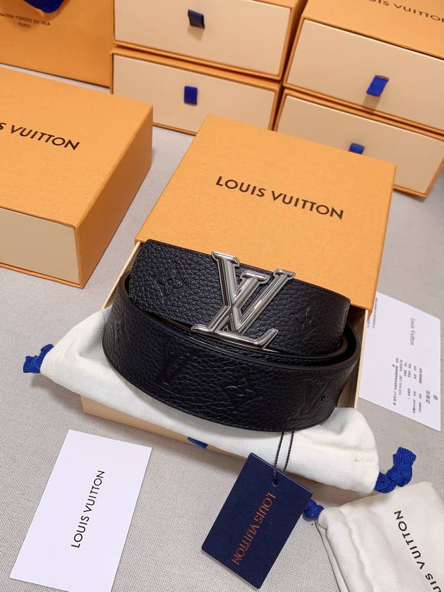 lv Luxurious Modern Taurillon Leather With Elegant Signature Lv Initials Soft