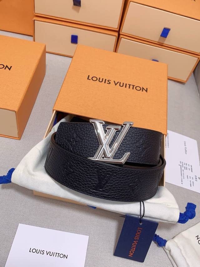 lv Luxurious Modern Taurillon Leather With Elegant Signature Lv Initials Soft