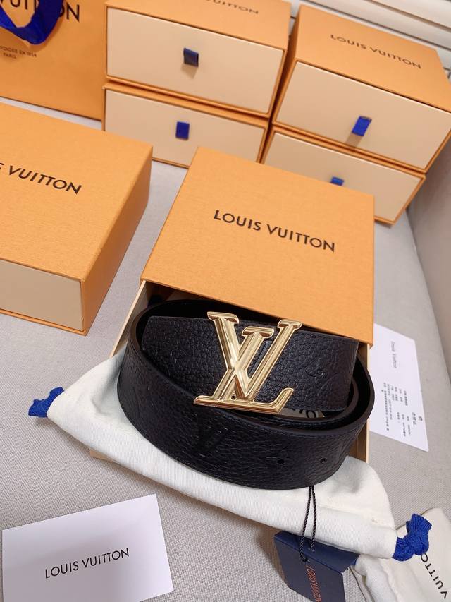 lv Luxurious Modern Taurillon Leather With Elegant Signature Lv Initials Soft