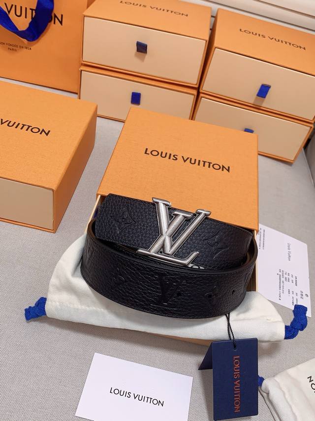 lv Luxurious Modern Taurillon Leather With Elegant Signature Lv Initials Soft
