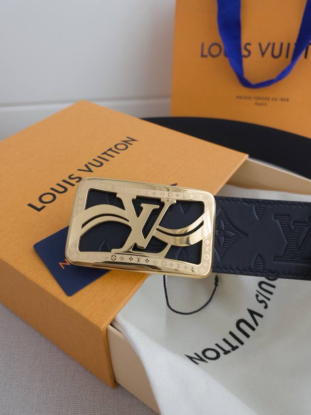 lv Luxurious Modern Taurillon Leather With Elegant Signature Lv Initials Soft