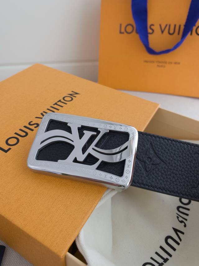 lv Luxurious Modern Taurillon Leather With Elegant Signature Lv Initials Soft
