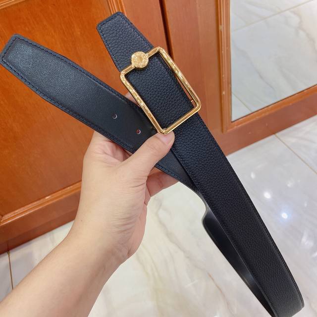 hermes 38Mm Belt Stainless Steel Hardware With Original Togo Leather Imported