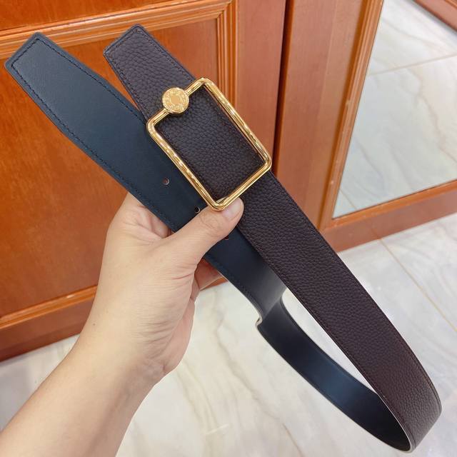 hermes 38Mm Belt Stainless Steel Hardware With Original Togo Leather Imported