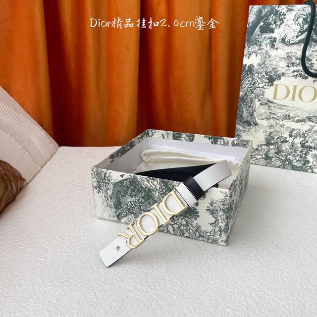 dior's Double-Sided Belt With A Detachable Buckle Is Made Of Smooth Cowhide A