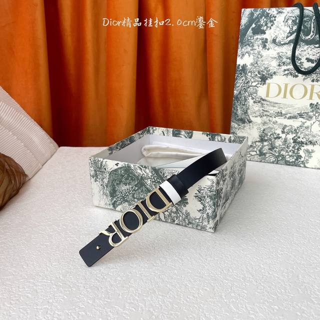 dior's Double-Sided Belt With A Detachable Buckle Is Made Of Smooth Cowhide A
