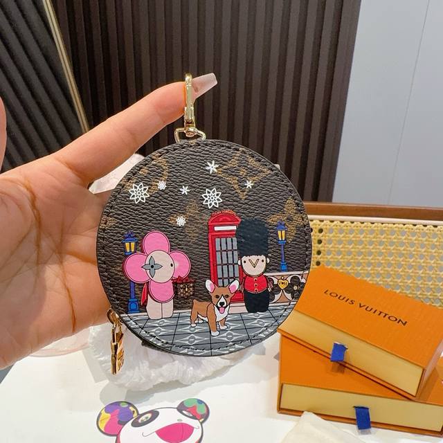 louis Vuitton Old Flower Bag Pendant Cartoon Painted Small Coin Purse Lv Bag