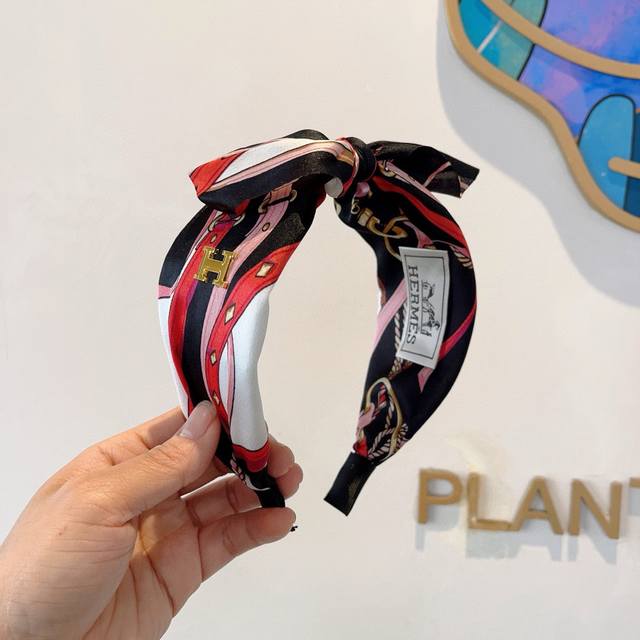 With Packaging Hermes Hermes Popular Custom Bow Headband Internet Celebrity Same