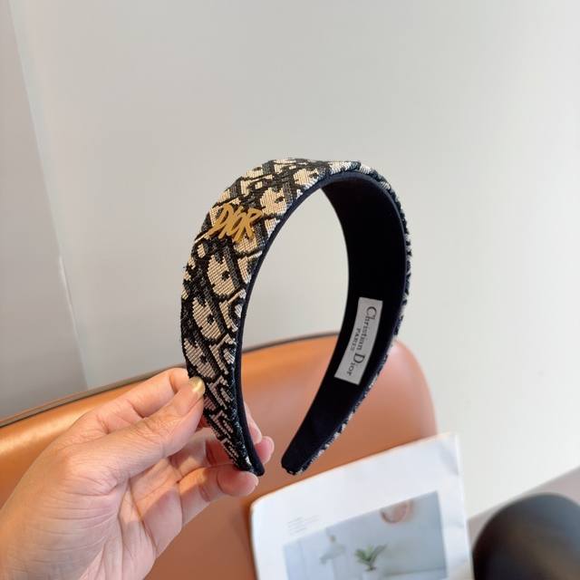 With Packaging Dior Dior Classic New High Version Double-Layer Big Brand Headban