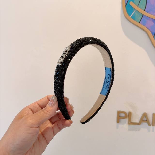 With Packaging Prada Prada European And American New Diamond Headband Celebrity