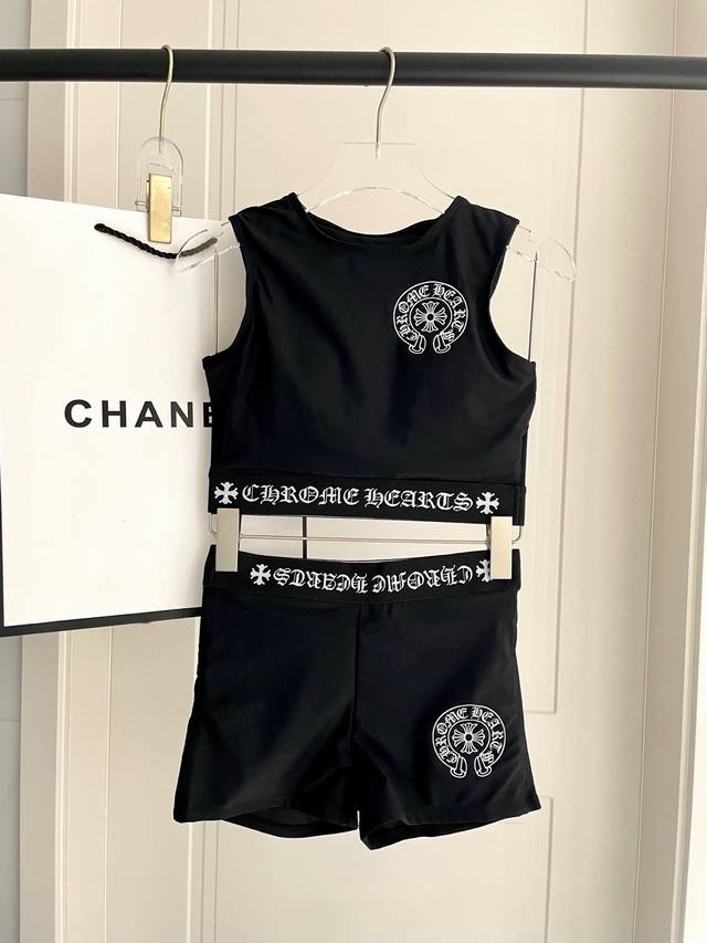 Chrome Hearts New Model, Split Swimsuit Suitable For Various Scenarios, Seaside