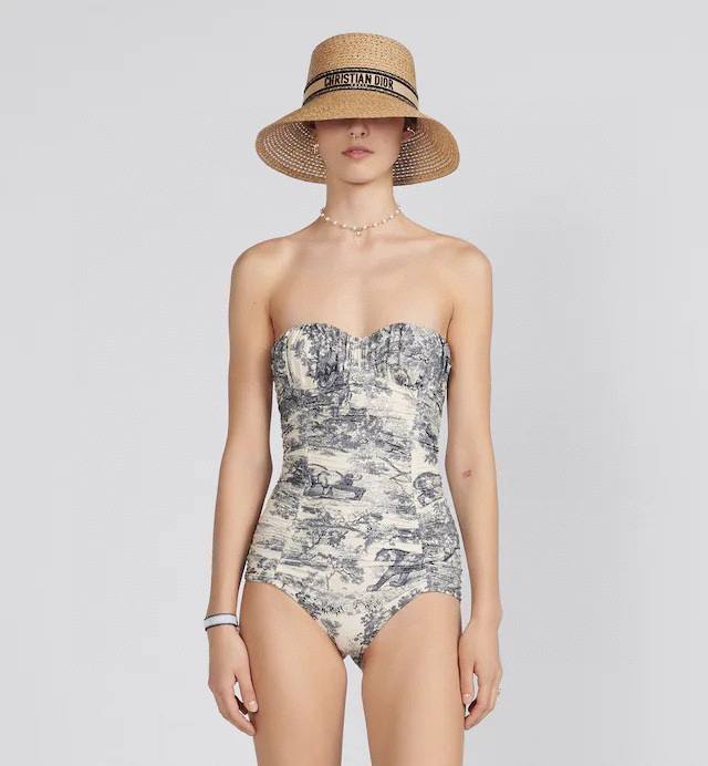dior Bandeau Bikini With Detachable Shoulder Straps. Suitable For A Variety O