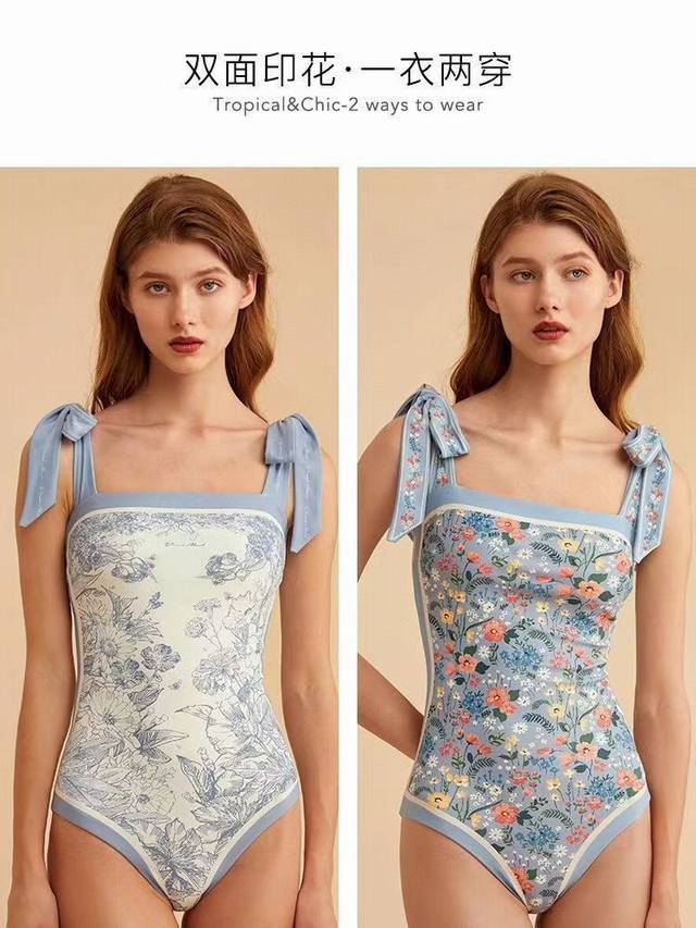 gucci's New Swimsuit Is Double-Sided Printed And Can Be Worn On Both Sides. I
