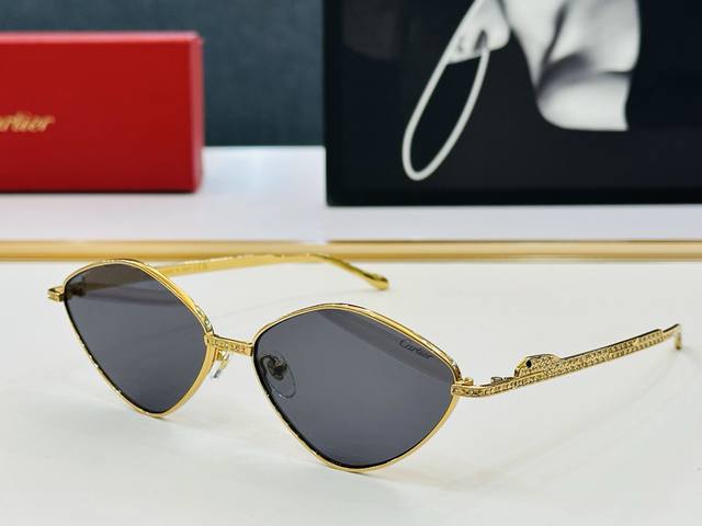 cartie* Cartie Ct0489S Sunglasses Size 60 Mouth 15-140 Exquisite Craftsmanshi