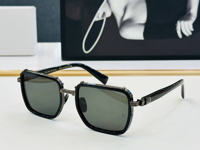 balmain Balmain Men's And Women's Sunglasses Bpx-122 Inner Blue Film Size 56