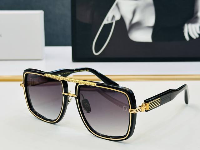 balmain Balmain Men's And Women's Sunglasses With Blue Film Inside B-159A Siz