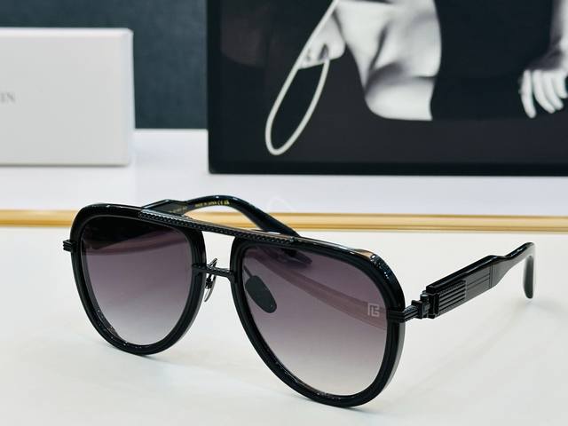 balmain Balmain Men's And Women's Sunglasses With Blue Film Inside B-159A Siz