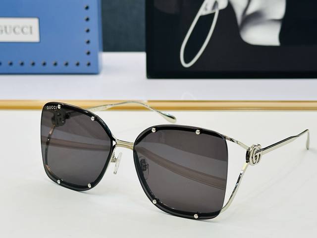 gucc* Gujia Gg1713Sa Series Size 59 Mouth 15-123 K Super Quality Sunglasses
