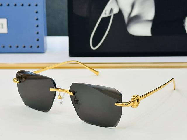 gucc* Gujia Gg1655 Size 58 Mouth 17-143 Women's Sunglasses With Frame Fashion