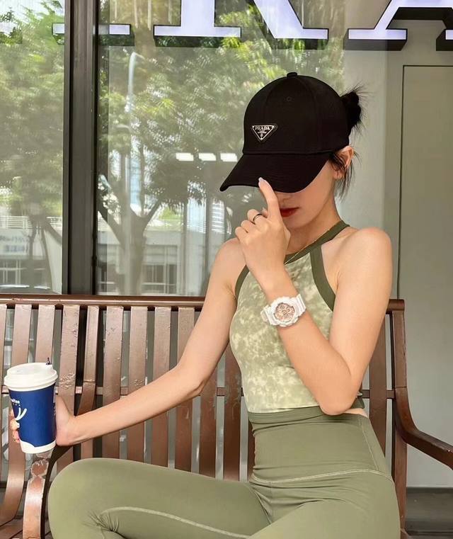 pr Da Prada Denim Inverted Triangle Baseball Cap. The Same Fabric As The Show