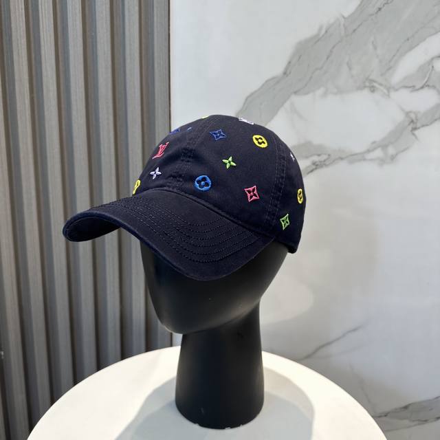 lv Louis Vuitton High Version Shipped Embroidered Letters Baseball Cap Very C
