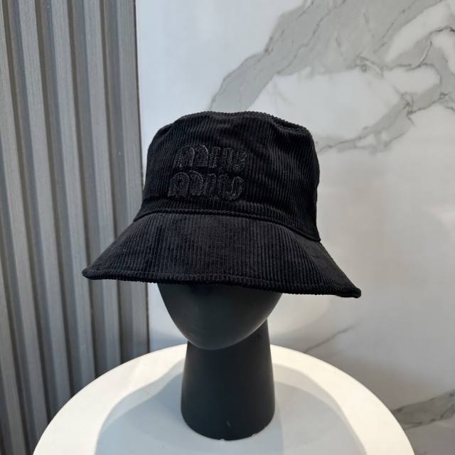 miumiu Miu Miu Limited Edition New Corduroy Bucket Hat Baseball Cap Corduroy