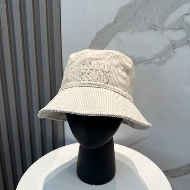 miumiu Miu Miu Limited Edition New Corduroy Bucket Hat Baseball Cap Corduroy